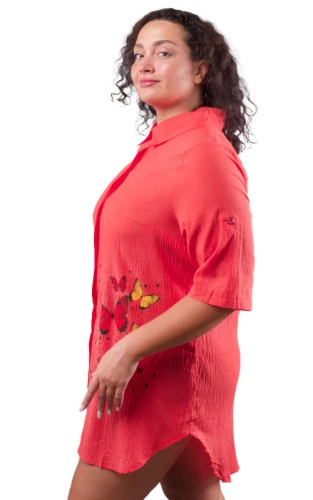 Туника-рубашка женская с принтом 252413 фото 2
