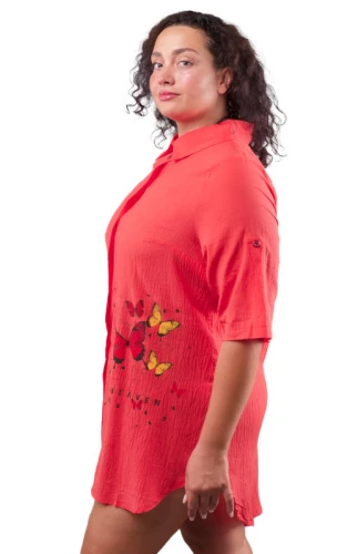Туника-рубашка женская с принтом 252413 фото 3