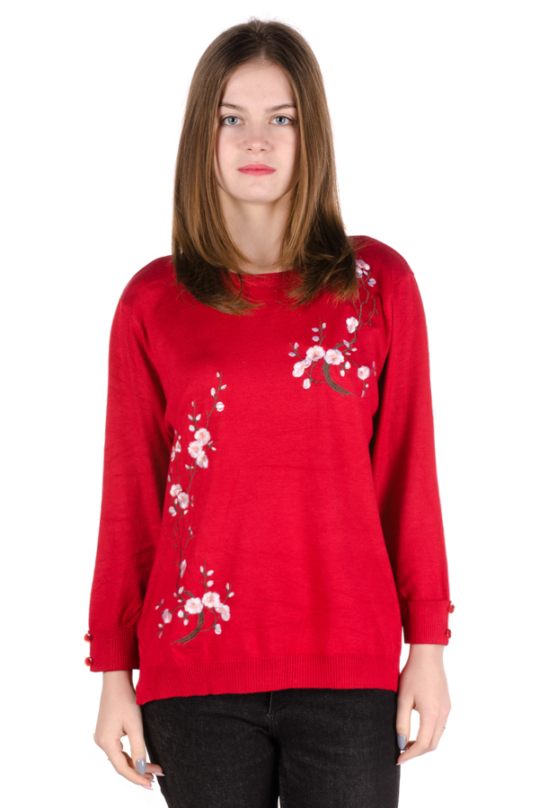 Джемпер женский с вышивкой 4810