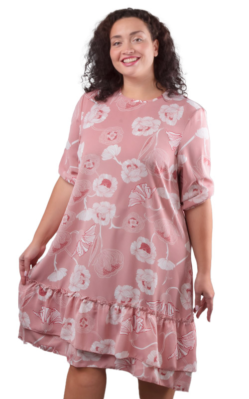 Платье женское с цветочным принтом 252573