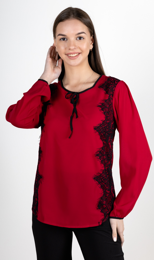 Блузка женская с кружевом 253015