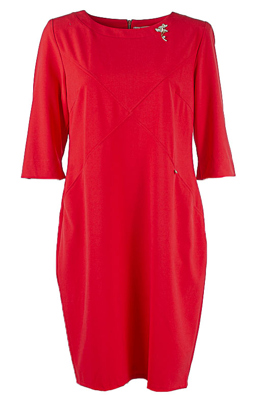 Платье женское прямое с карманами 250920