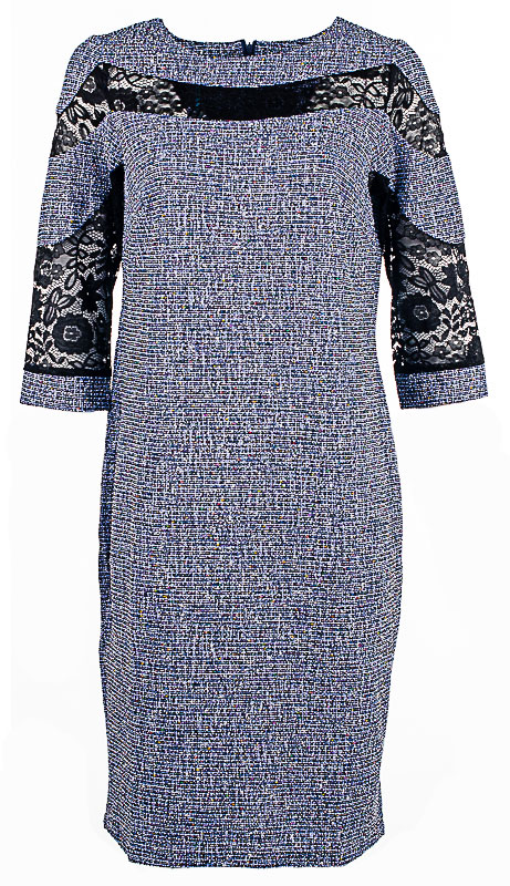 Платье женское букле с гипюром 250011