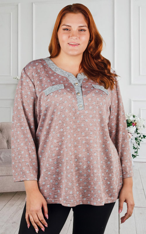 Кофта женская в горох 252455