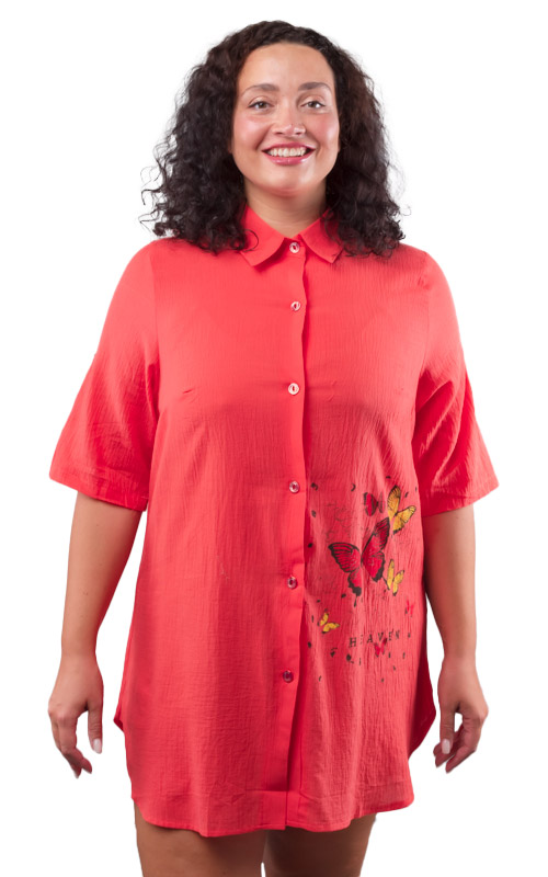 Туника-рубашка женская с принтом 252413