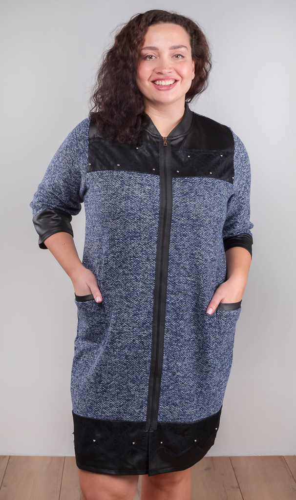 Платье женское теплое на молнии 252819