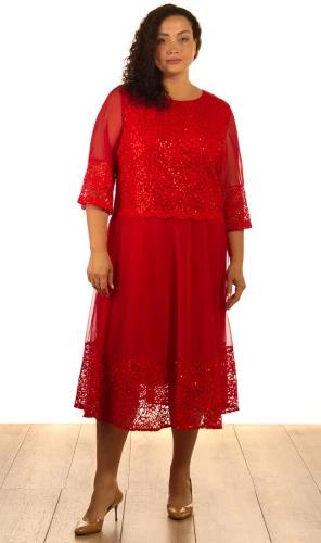 Платье женское гипюровое с пайетками 253273