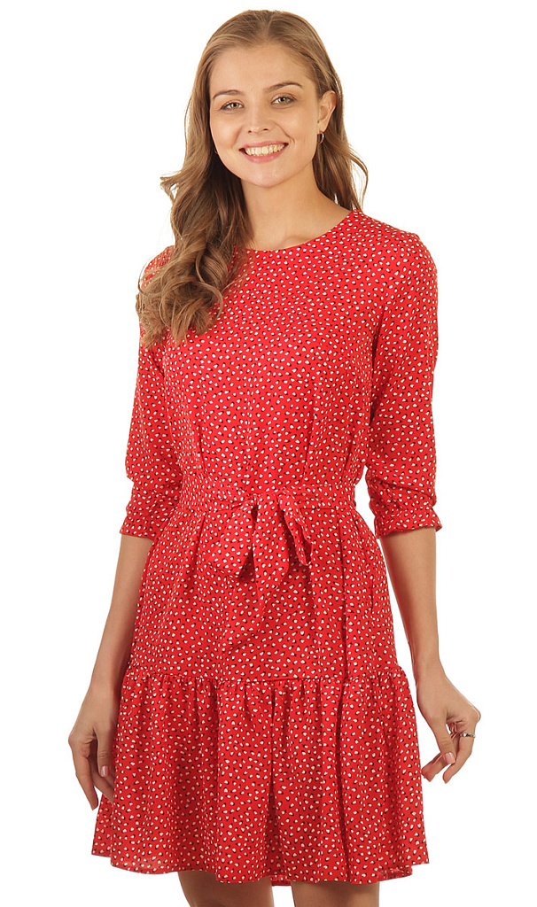 Платье женское с оборкой 253664