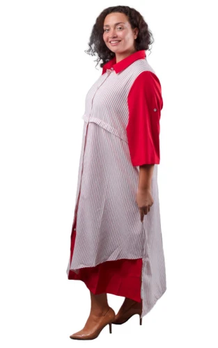 Платье-рубашка женское в полоску 250930 фото 4