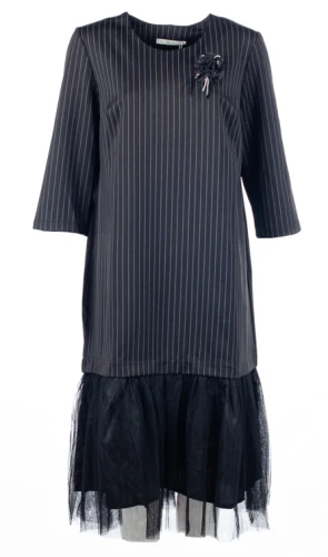 Платье женское с сетчатой оборкой 249400