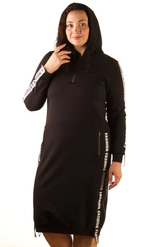 Платье женское трикотажное с капюшоном 253113 фото 4