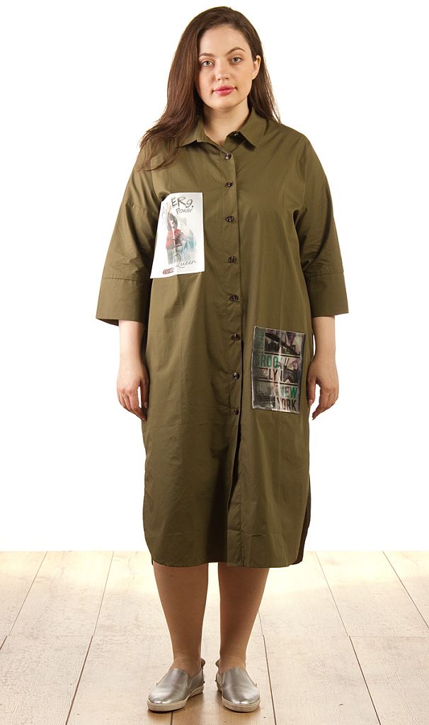 Платье-рубашка женское с принтом 253093