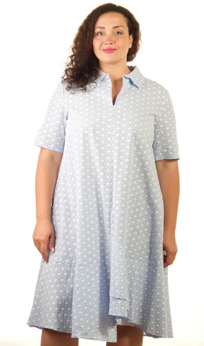 Платье женское с воротником 253249