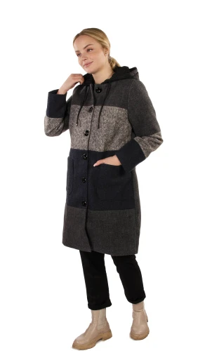 Пальто женское с капюшоном 251836