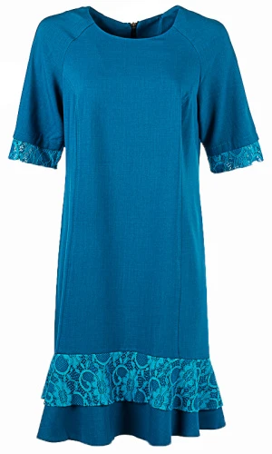 Платье женское с гипюровыми вставками 249921