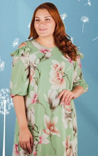 Платье женское с открытыми плечами 252207