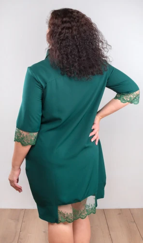 Платье-рубашка с кружевом 249352 фото 3